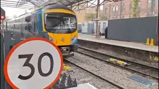 Trains at Huddersfield after the station reopened
