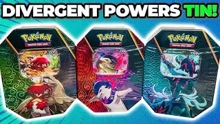 Pokemon Divergent Powers Tin OPENING! (Hisuian Decidueye V, Typhlosion V & Samurott V)