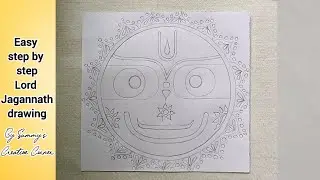 Easy step by step Lord Jagannath drawing✨🦚 Jay Jagannath #viral #easydrawing #viralvideo #jagannath