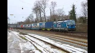 Frachtbahn Siemens Vectron 193 426-4 mit KLV Zug in Kahl am Main (Bayern)