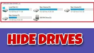 Hide local drive | how to hide Partitions