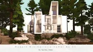 Modern Minimalistic Home | No CC | Stop Motion Build & Interior | The Sims 4