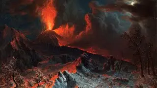 Art & Music. Albert Bierstadt - Mount Vesuvius at Midnight & Kevin Graham - A New Kingdom