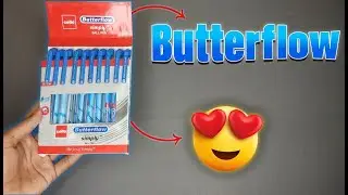 Butterflow Simply Unboxing And Review 😍| Smoothest Pen Under Rs 10 🔥| #butterflow#smoothestpen