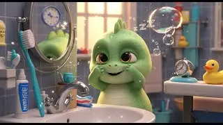Ding Dong Dino&rsquo;s Toothbrush Time | Fun Healthy Habits Rhyme for Kids | Nursery Rhymes for Children