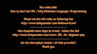 How to start TDL Programming
