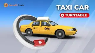 Taxi Car low-poly 3D model by Rescue3D Assets