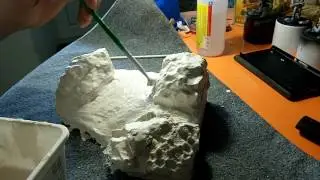 Создание гор и камней на диораме 3 часть.