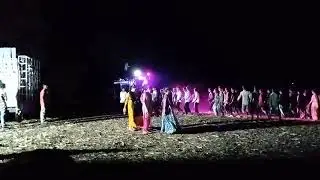 At Panibar temple  tribal adivasi top model dance video 1apr night ni mojj adivasi boys full dance