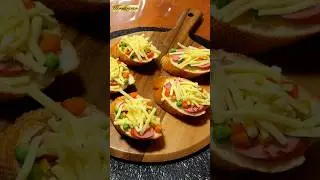 VIRAL BREAD PIZZA RECIPE in 2 Minutes!Party Snack🔥 #shorts