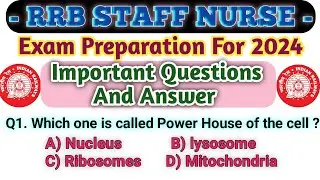 RRB Exam Preparation 2024💥 | RRB important Questions and Answer✅ | Part -1|