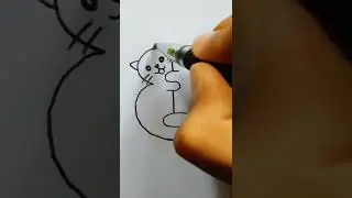 #shorts How To Draw Cat and Rabbit Hugging 🐈❣️🐇 #art #cat #rabbit #drawing