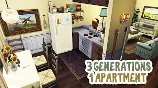 3 Generations 1 Apartment || The Sims 4 Apartment Renovation: Speed Build