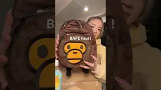 Покупки BAPE 🐵 Рюкзак Baby Milo, футболка, пояс (+ мини-бокс Bearbrick в закрытой коробке) 🧸 #bap...