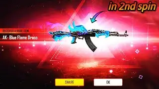 Draco AK in second spin 🔥| free fire lucky moments