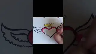 flying Heart Drawing
