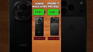 Honor Magic 6 Pro vs iPhone 17 Pro Max 🔋⚡ | Ultimate Battery Drain Test 2025! 🚀#shorts #viralvideo