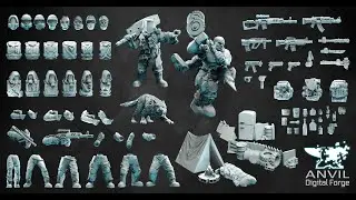 Anvil Digital Forge on Patreon - September Release - Modern Post-Apocalypse Miniatures