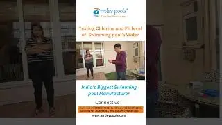 Testing PH level and chlorine of swimming pool water // swimming pools water chemical testing