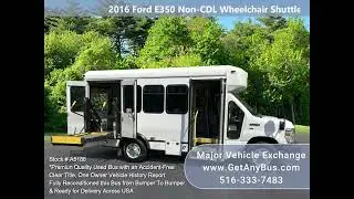 2016 Ford E350 Mini Wheelchair Non-CDL Shuttle Bus For Sale