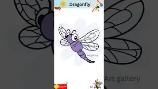 how to draw dragonfly 🍁🍂 ✍️