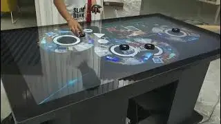 Multi-touch interactive smart table with object recognition solution.