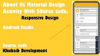Material Design About Us Android Studio | Source code 2020 | Khubaib Development