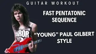 How To Play Fast Pentatonic Sequence Paul Gilbert Style - Lead Guitar Lesson