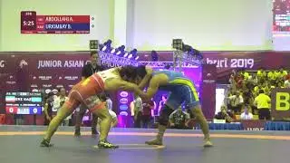 1/2 FS - 92 kg: A. ABDOLLAHI (IRI) v. B. URKIMBAY (KAZ)