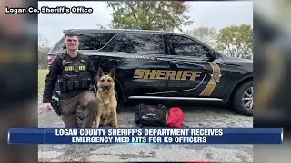 The Logan County Sheriff's Department's K-9 deputies receive emergency med kits