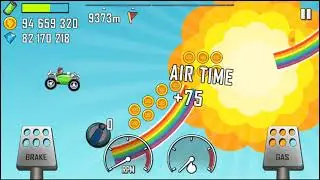 Hill Climb Racing: Rainbow + Electric Car - 11219m {wr}