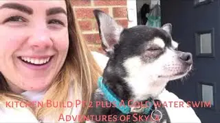 Sprinter Van Kitchen Build PT 2 Plus A Cold Water Swim! | Van Life | Solo Female Van Life
