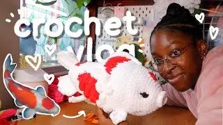 crochet vlog: let's crochet a studio ghibli themed koi fish!