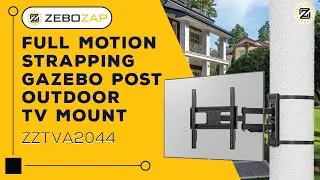 Full Motion Strapping Gazebo Post Outdoor TV Mount | ZZTVA2044