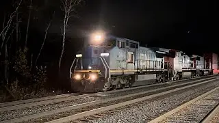 FLASHING DITCH LIGHTS AND HORN ON DASH 8! IC 2466, CN 2691, and CN 5719 lead CN 102