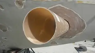 Bow thruster tube installation