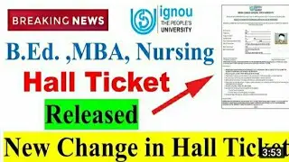 How to download B.ed Hall ticket,Openmat and Nursing Hall ticket