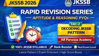 Rapid Revision Series LEC-2 | JKSSB PYQs (Aptitude & Reasoning) | High-Level Qs | JA 