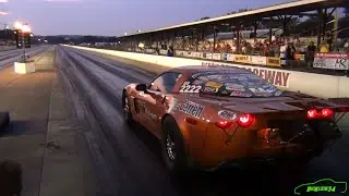 Mark Carlyle Twin Turbo Z06 Does 4s @175MPH! - Holley LS Fest 2014