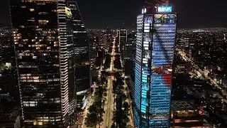 Avenida Paseo de la Reforma Ciudad de México vuelo con drone DJI mini 3 y DJI Air 3 4k