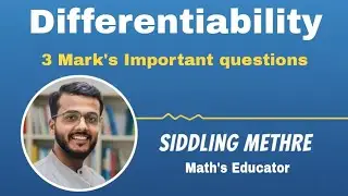 2nd pu chapter 5 Continuity & differentiability 3 Mark's Important Questions #education#Mathematics 
