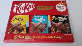 Unboxing KitKat Dessert Delight Great Value Pack | Choco Pudding, Tempting Truffle, Brownie Kubes