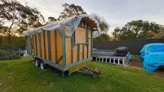 Tiny house/gypsy wagon/shepherds hut build episode 5 on the move!