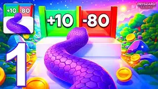 Snake Run Race・3D Running Game - Gameplay Walkthrough Part 1 - Snake Run Game (iOS, Android)