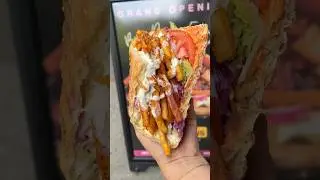 The VEGETARIAN D&Ouml;NER KEBAB from D&ouml;ner Haus in NYC is insane! 🍟🔥 #DEVOURPOWER