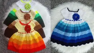Crochet Easy and Fast Beautiful Baby Dress 0-24months. Beginners Friendly. #crochetpattern #diy