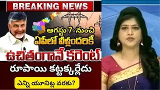 ఏపీలో వారందరికి వచ్చే నెల నుండి ఉచితంగా విద్యుత్ | Free Current in AP August 7 2025