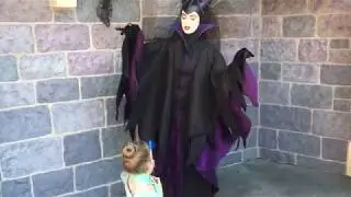 Maleficent meet and greet at Disneyland with Paisley