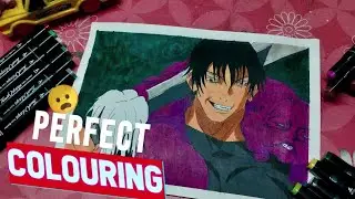 Perfect Coloring! How I Drew Toji Fushiguro | Jujutsu Kaisen Art ( step by step ) 