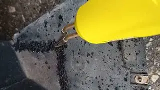 Finishing welding the plastic mudguards